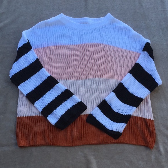 Colorblock Acrylic Sweater, Size Small - Picture 4 of 13